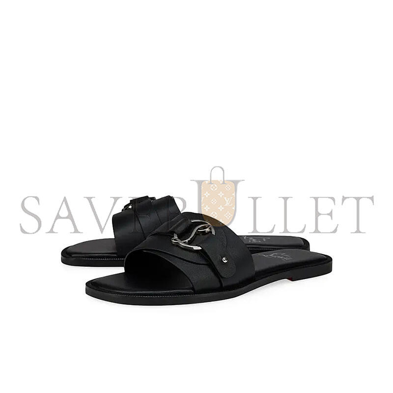 CHRISTIAN LOUBOUTIN HER IN ROMA LEATHER MULE SANDALS 1260519B439